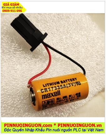 Pin Maxell CR17335A (Zắc FANUC); Pin nuôi nguồn PLC Maxell CR17335A lithium 3V 2/3A 1650mAh _Xuất xứ NHẬT